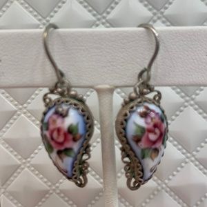 Earrings silver enamel